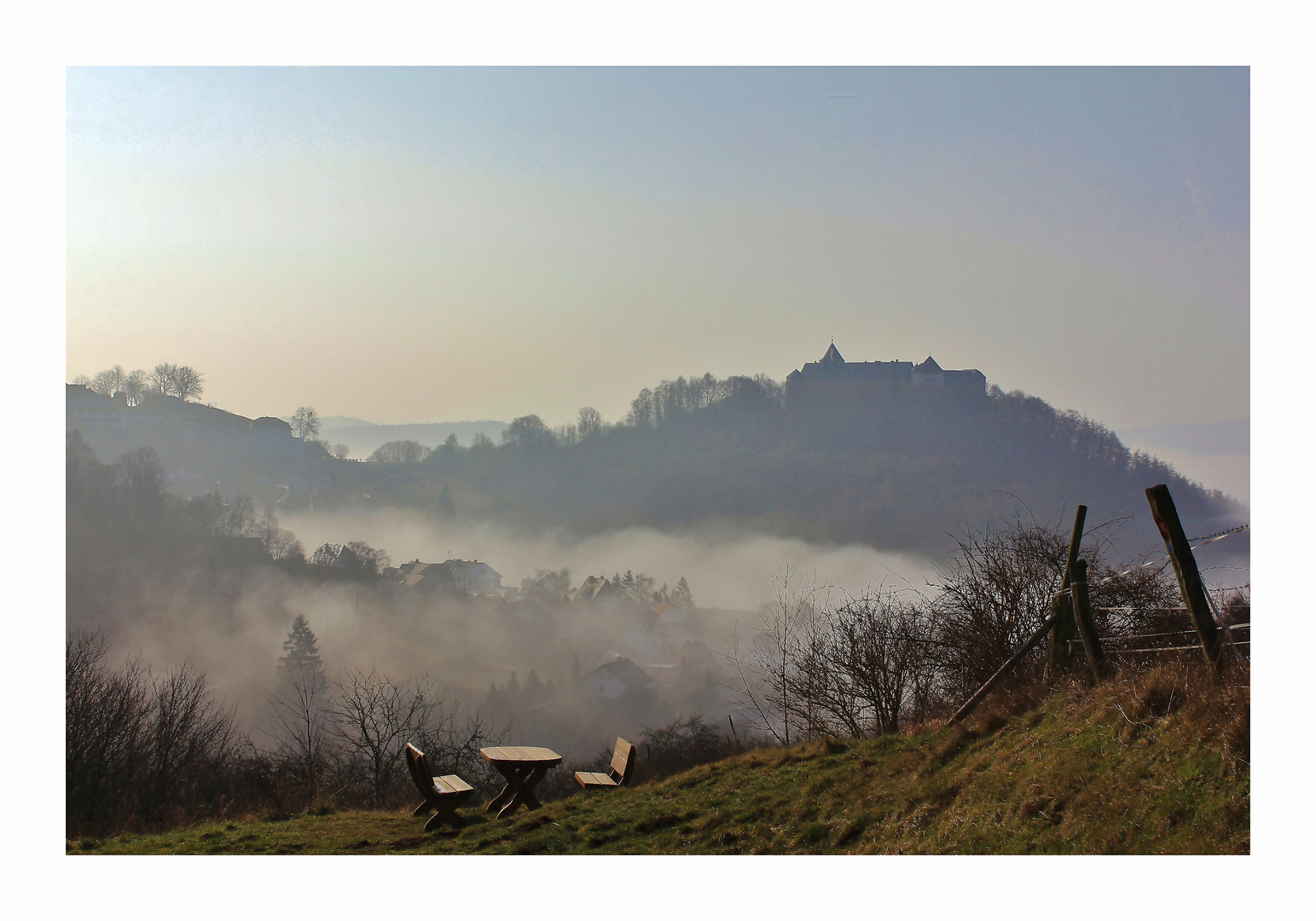 Morgenstimmung am Schloss Waldeck