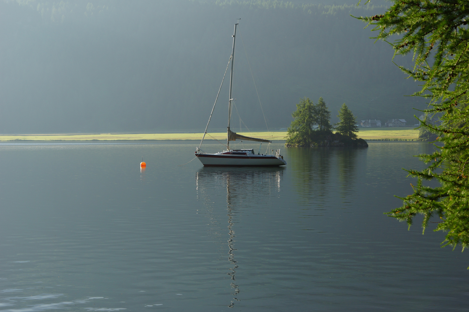 Morgenstimmung am Silsersee ...