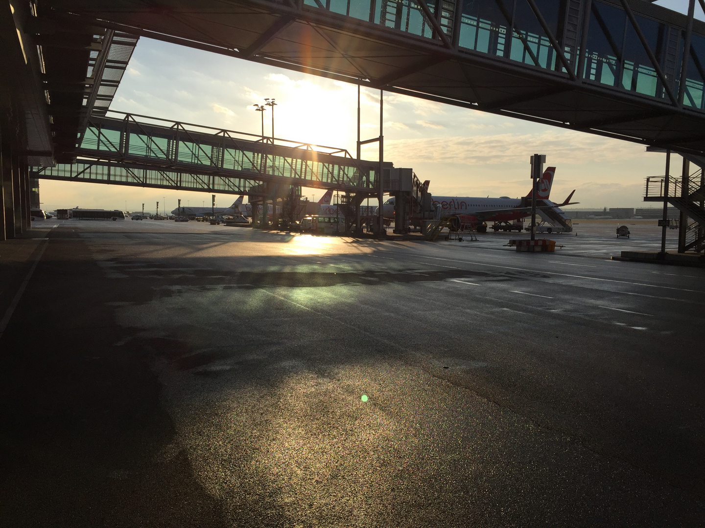 Morgenstimmung am Stuttgarterflughafen