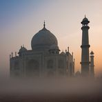 Morgenstimmung am Taj Mahal
