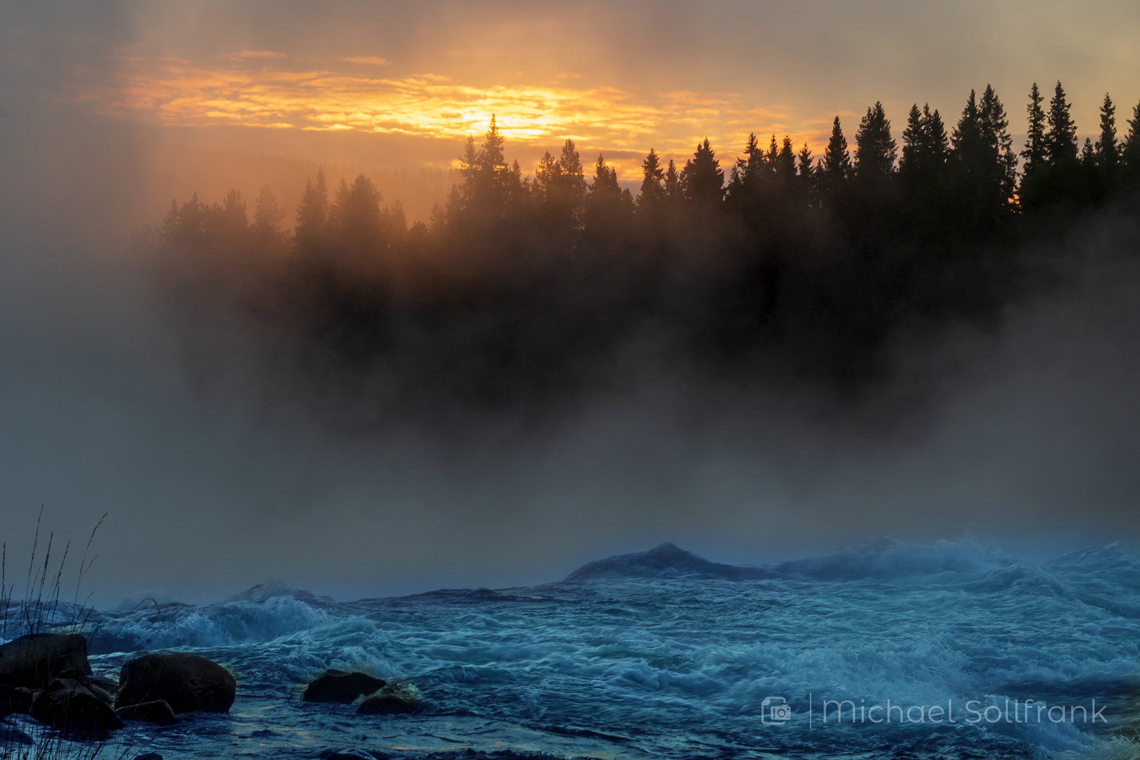 Morgenstimmung am Wasserfall