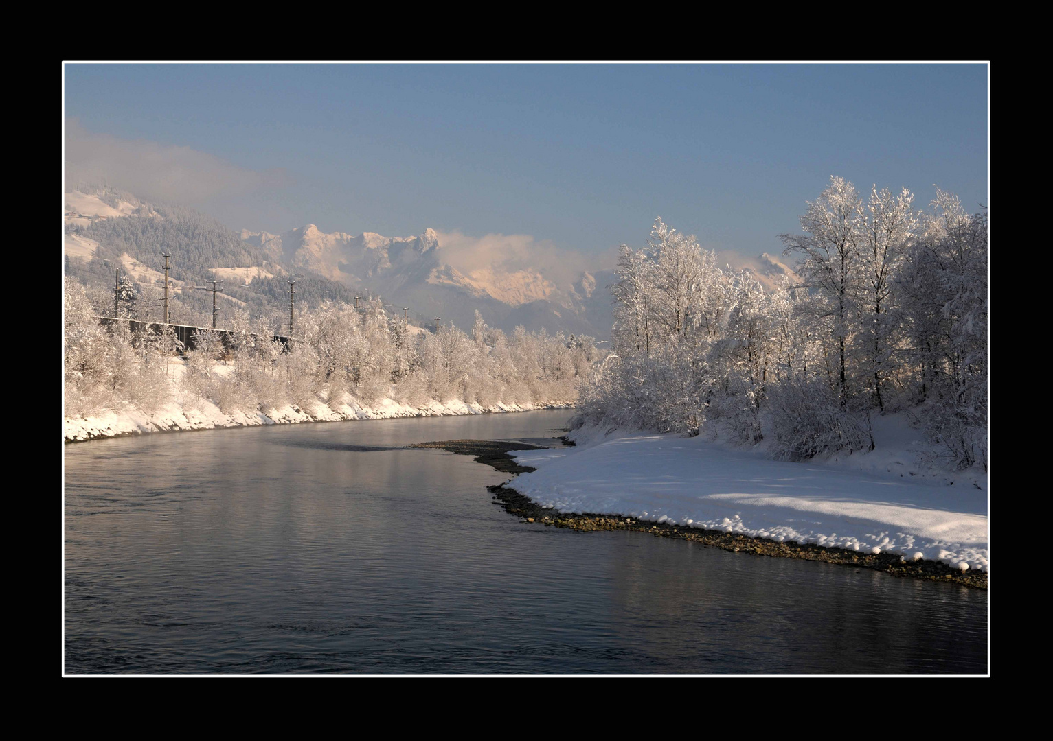 Morgenstimmung an der mittleren Salzach bei St. Johann im Pongau