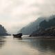 Morgenstimmung auf dem Mekong bei Pakbeng/Laos