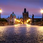 Morgenstimmung auf der Karlsbrücke in Prag