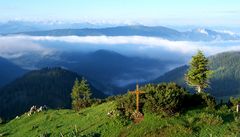 Morgenstimmung auf einer Berghütte