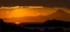 Morgenstimmung auf Sithonia, Blick zum Berg Athos