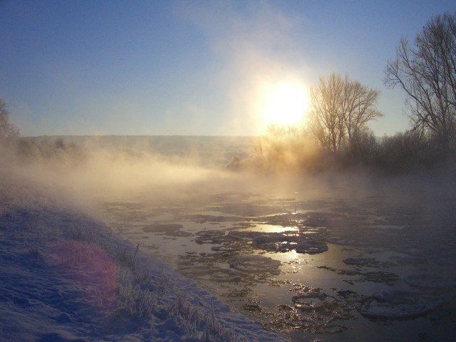 Morgenstimmung bei -20 Grad