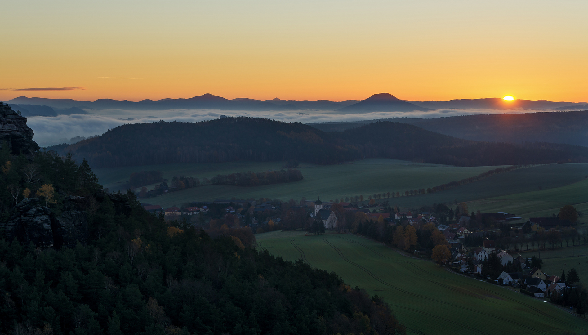 Morgenstimmung im Elbsandsteingebirge