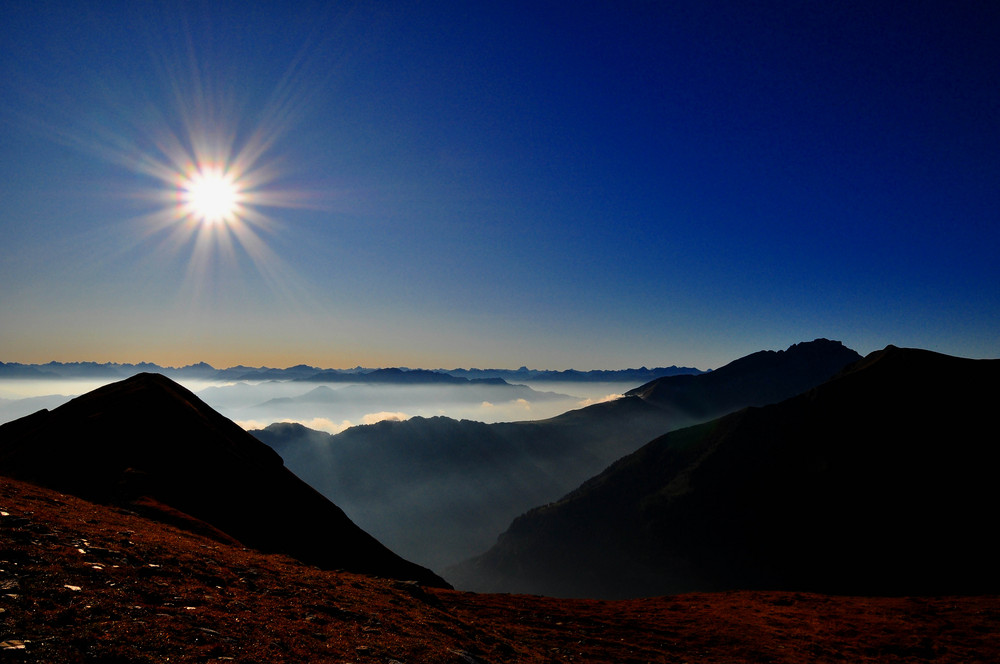 Morgenstimmung im Pizol-Gebiet (oberhalb Bad Ragaz - CH)