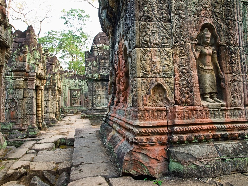 Morgenstimmung im Preah Khan Tempel in Angkor/Kambodscha