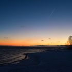 Morgenstimmung im Winter mit Bergkette