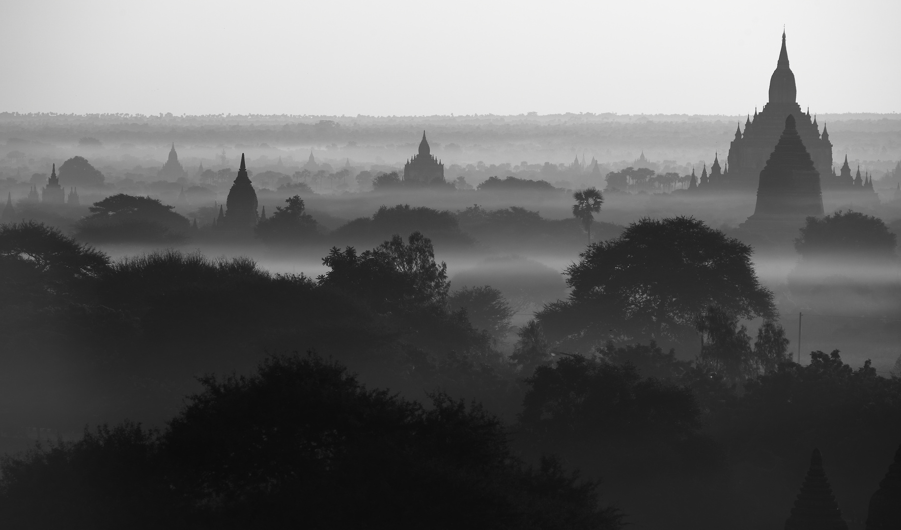 Morgenstimmung in Bagan, Myanmar