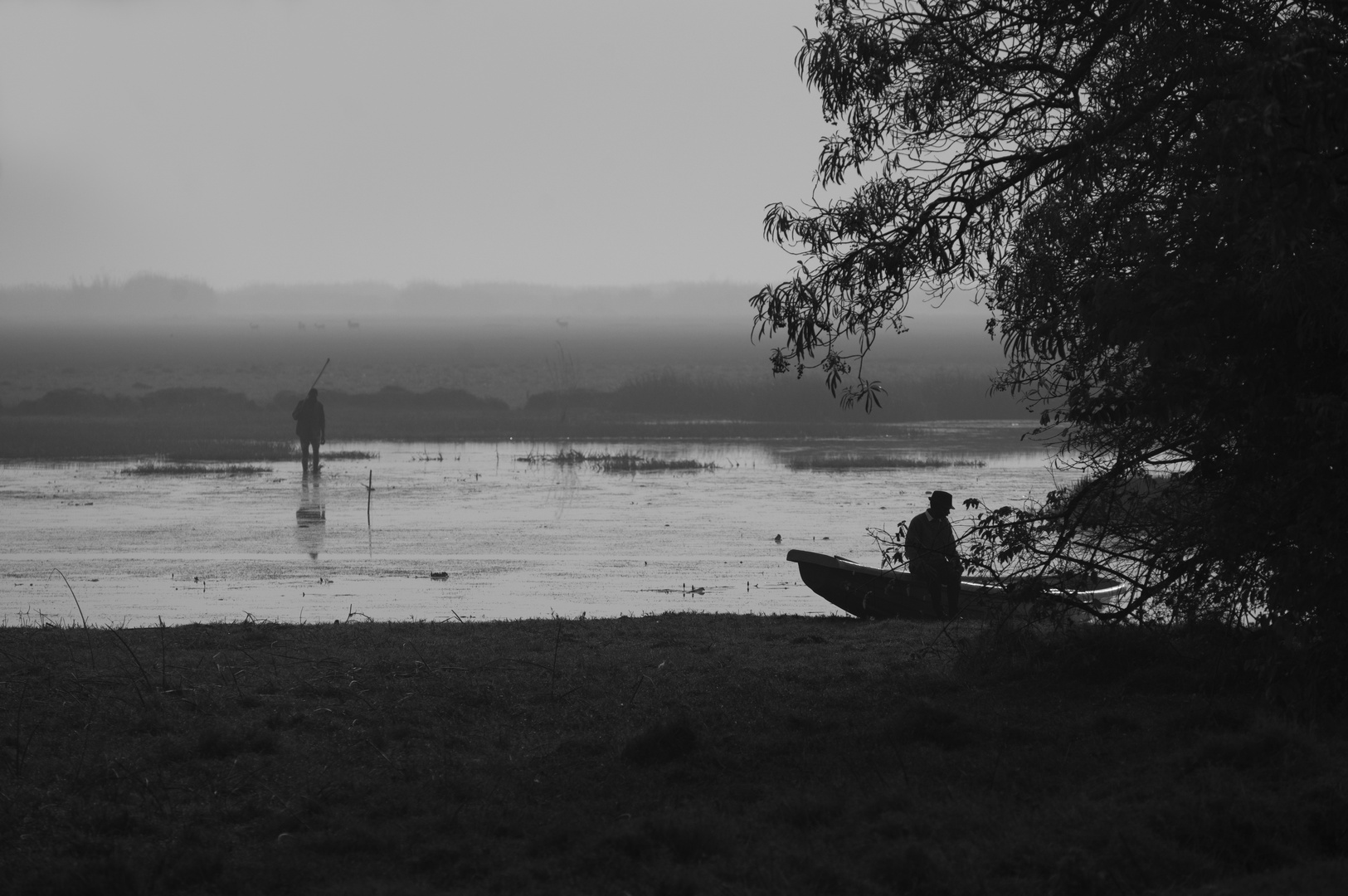 Morgenstimmung in Sambia's Wetland