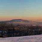 Morgenstimmung mit dem  Hohen Schneeberg (Dezinsky Sneznik) in Böhmen am 01.12. 2012