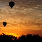 MORGENSTIMMUNG MIT HEISSLUFTBALLON IM NILTAL