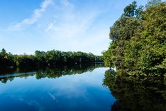 Morgenstimmung mit Spiegelungen auf der Dordogne...