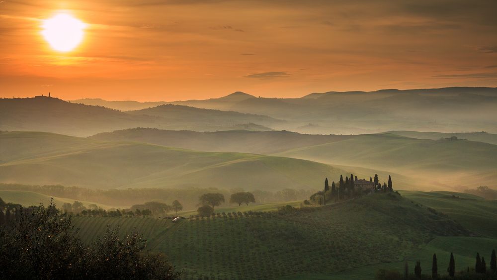 Morgenstimmung San Quirico d'Orcia 1