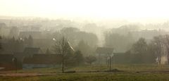 Morgenstimmung über dem Dorf