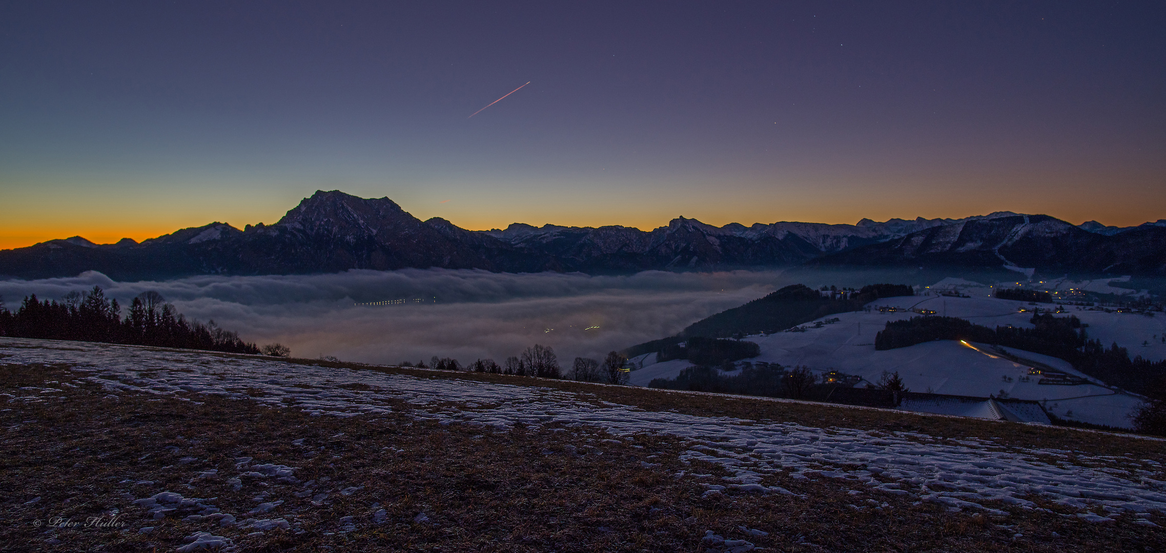 Morgenstimmung über dem Traunsee.