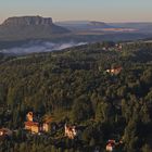 Morgenstimmung über den Tafelbergen der Sächsischen Schweiz...