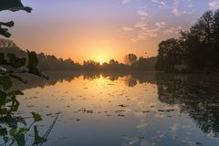 Morgenstund hat Gold im Mund am Berkelsee in Vreden