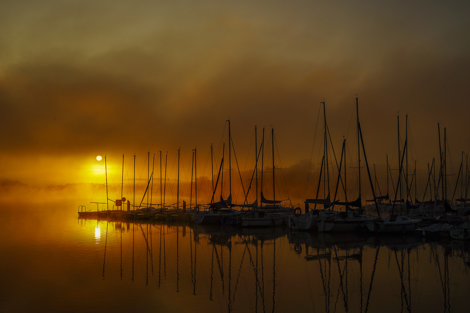 Morgenstunde am Bostalsee im St. Wendeler Land