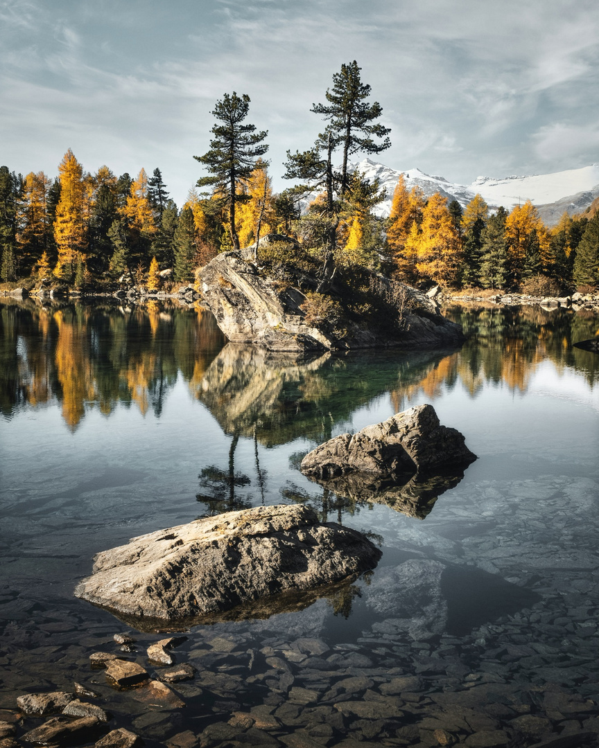 Morgenstunde am Saoseo See im Engadin