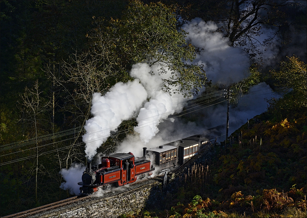 Morgenstunde auf der Ffestiniog Railway