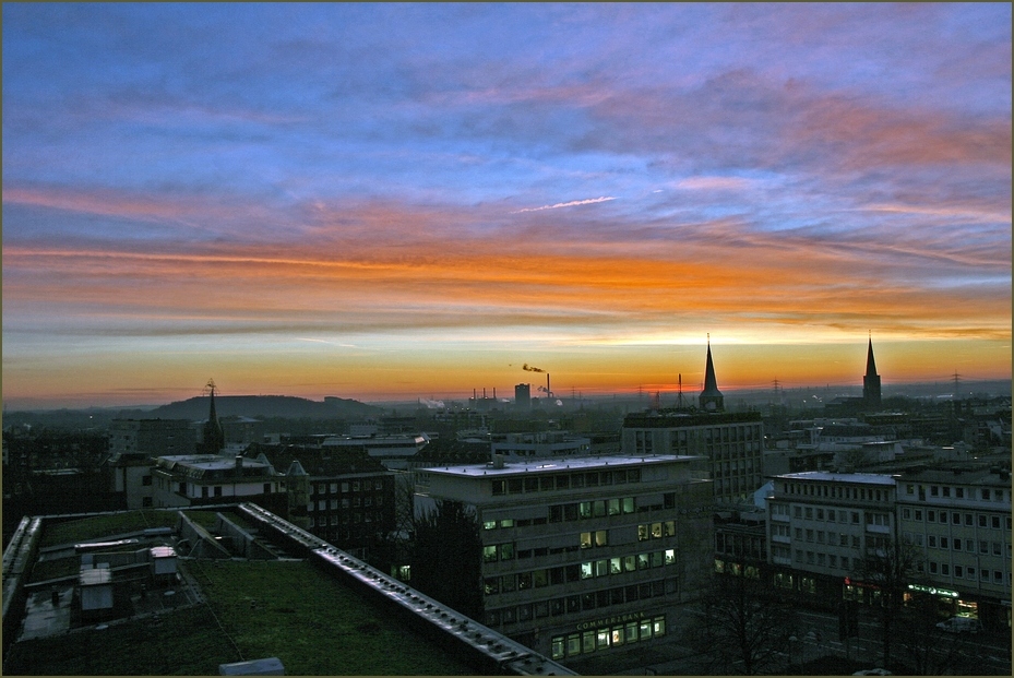 Morgens,über den Dächern von Bottrop