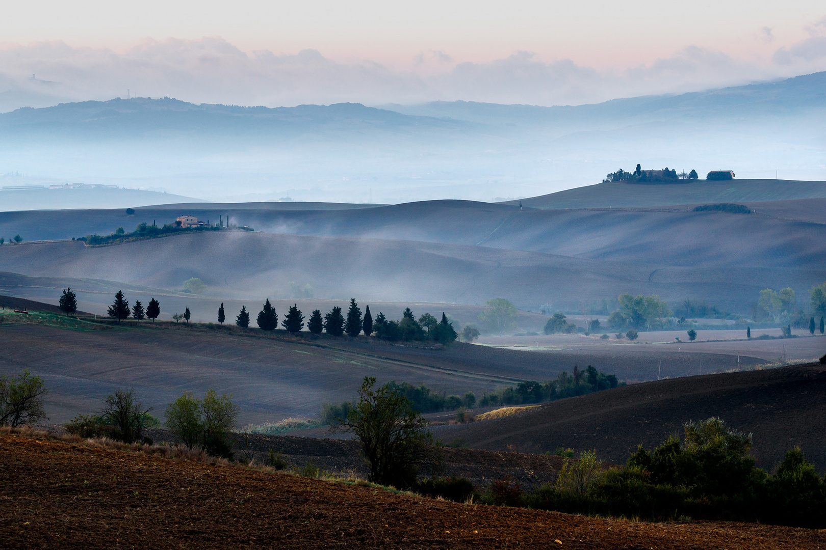 Morgenszene in der Toskana