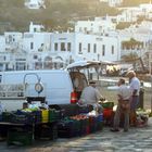 Morgentlicher Markt auf Mykonos