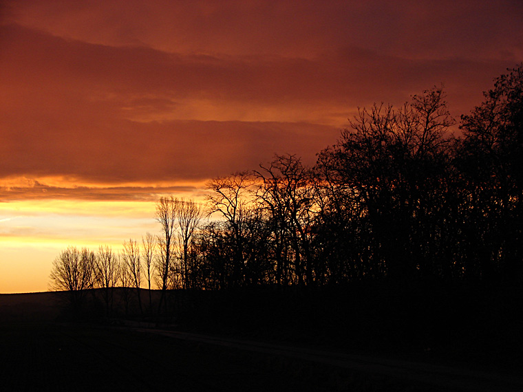 Morgenwolken nach dem Orkan 1