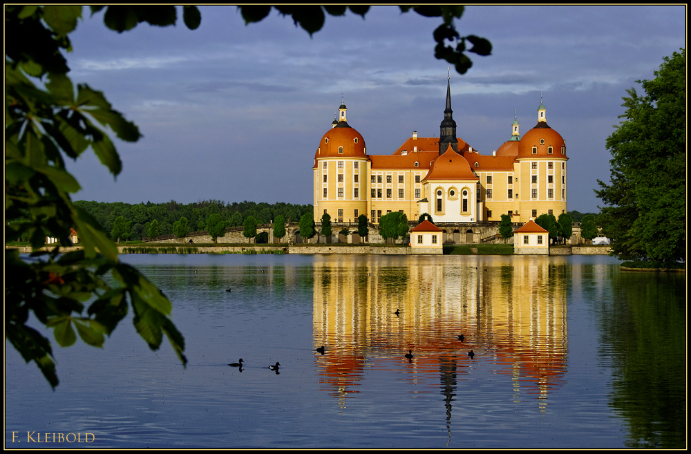 Moritzburg bei Sonnenuntergang