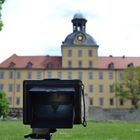 Moritzburg durch eine Plattenkamera gesehen