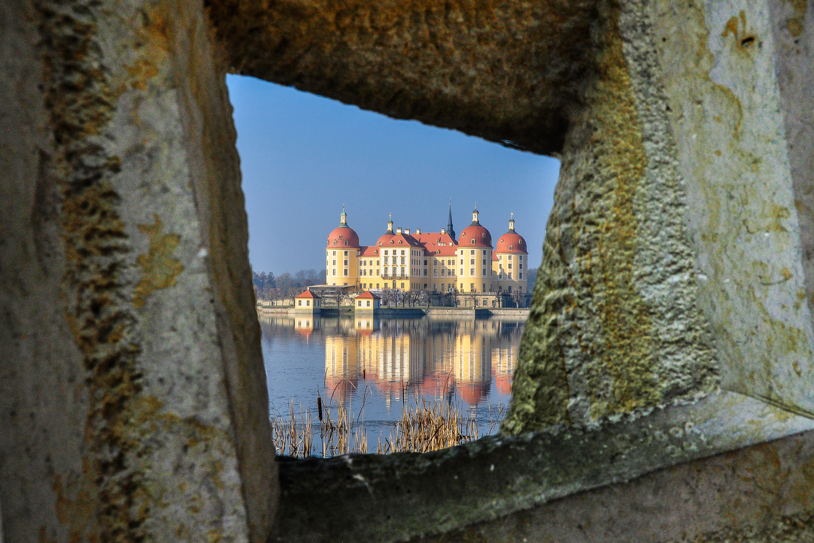 Moritzburg im Fenster