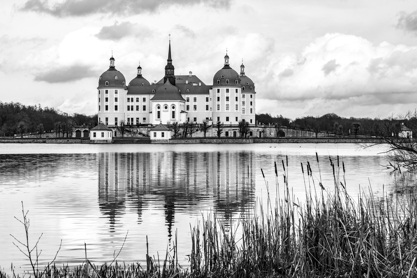 Moritzburg im März gegen 16:00 SW