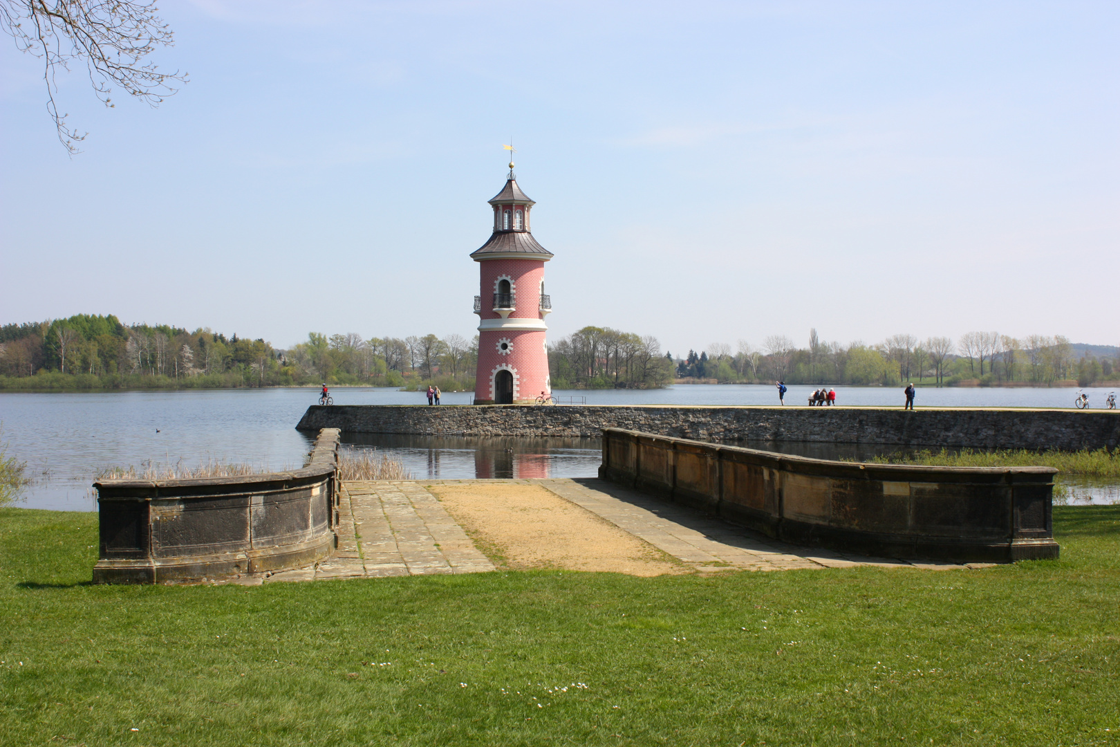 Moritzburg: Leuchturm am Großteich