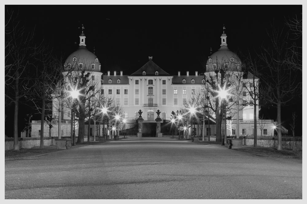Moritzburger Schloss bei Nacht