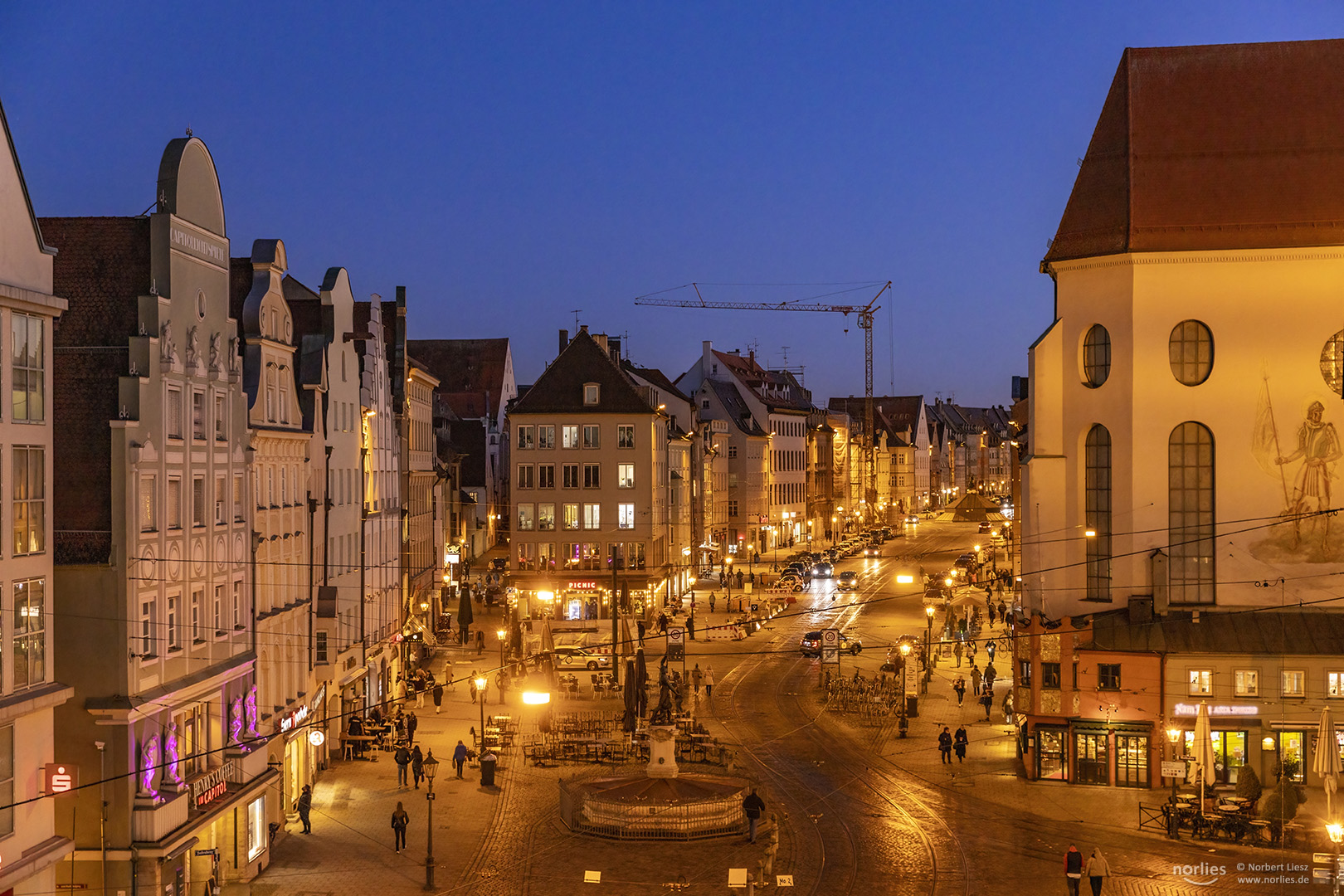 Moritzplatz zur Blauen Stunde