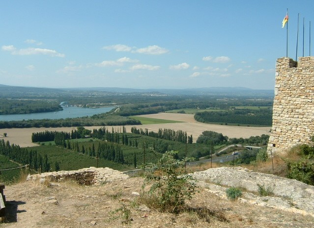 Mornas Blick zur Rhone