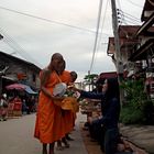 Morning breakfast service for monk