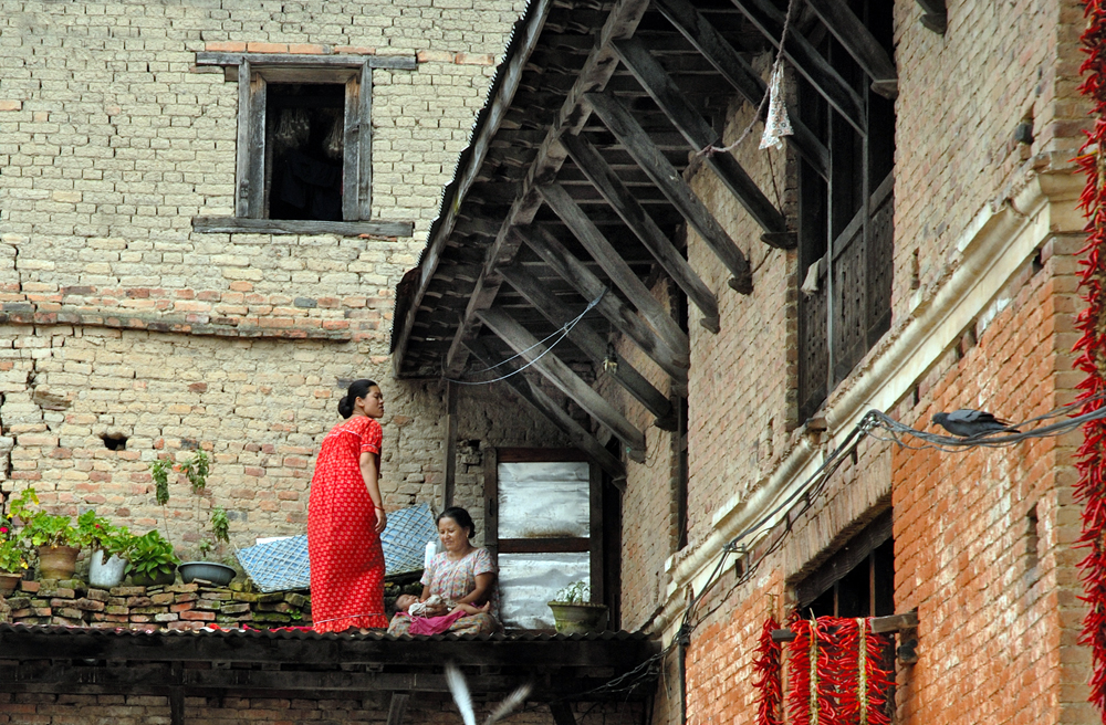 Morning chat on the roof top