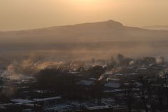 Morning dust over Wangqian