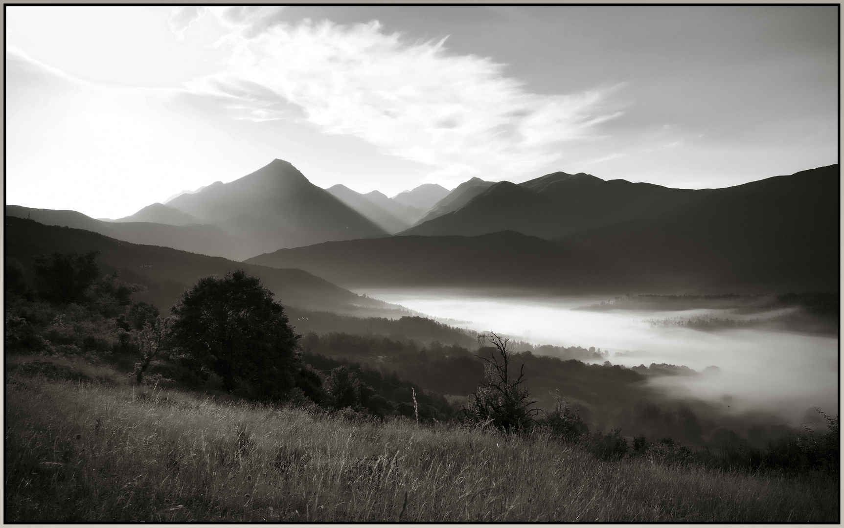 Morning fog in Abruzzo