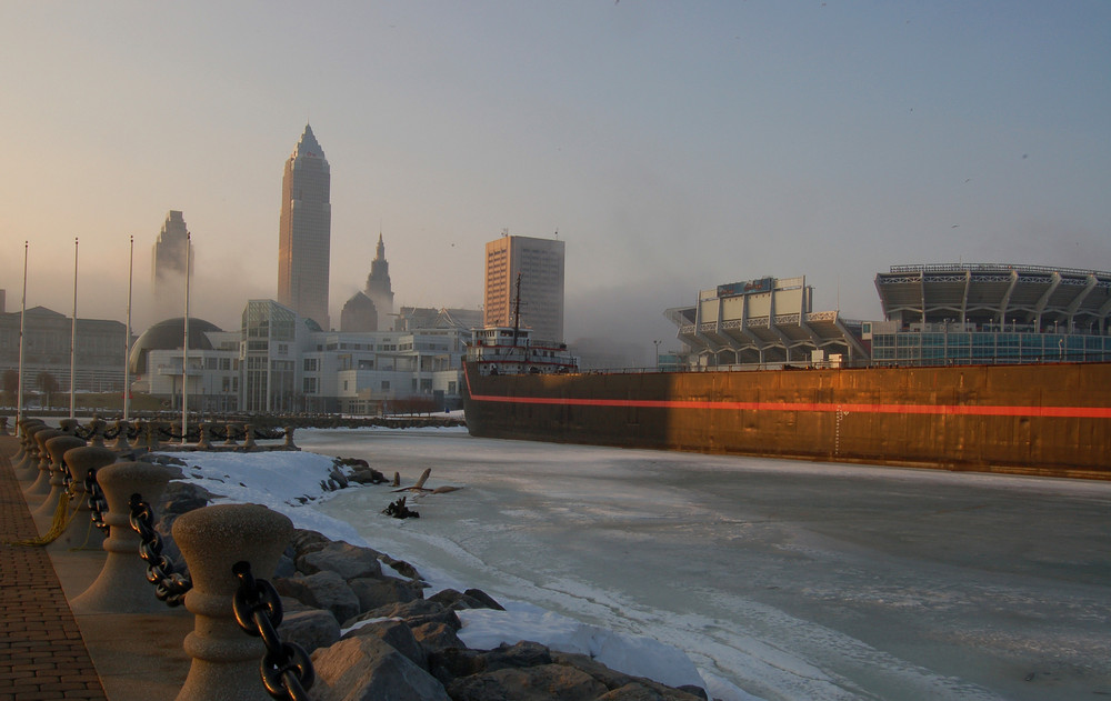 Morning Fog Rolling Over the City