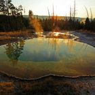 Morning Glory Pool am Abend