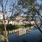 Morning Houses Reflection