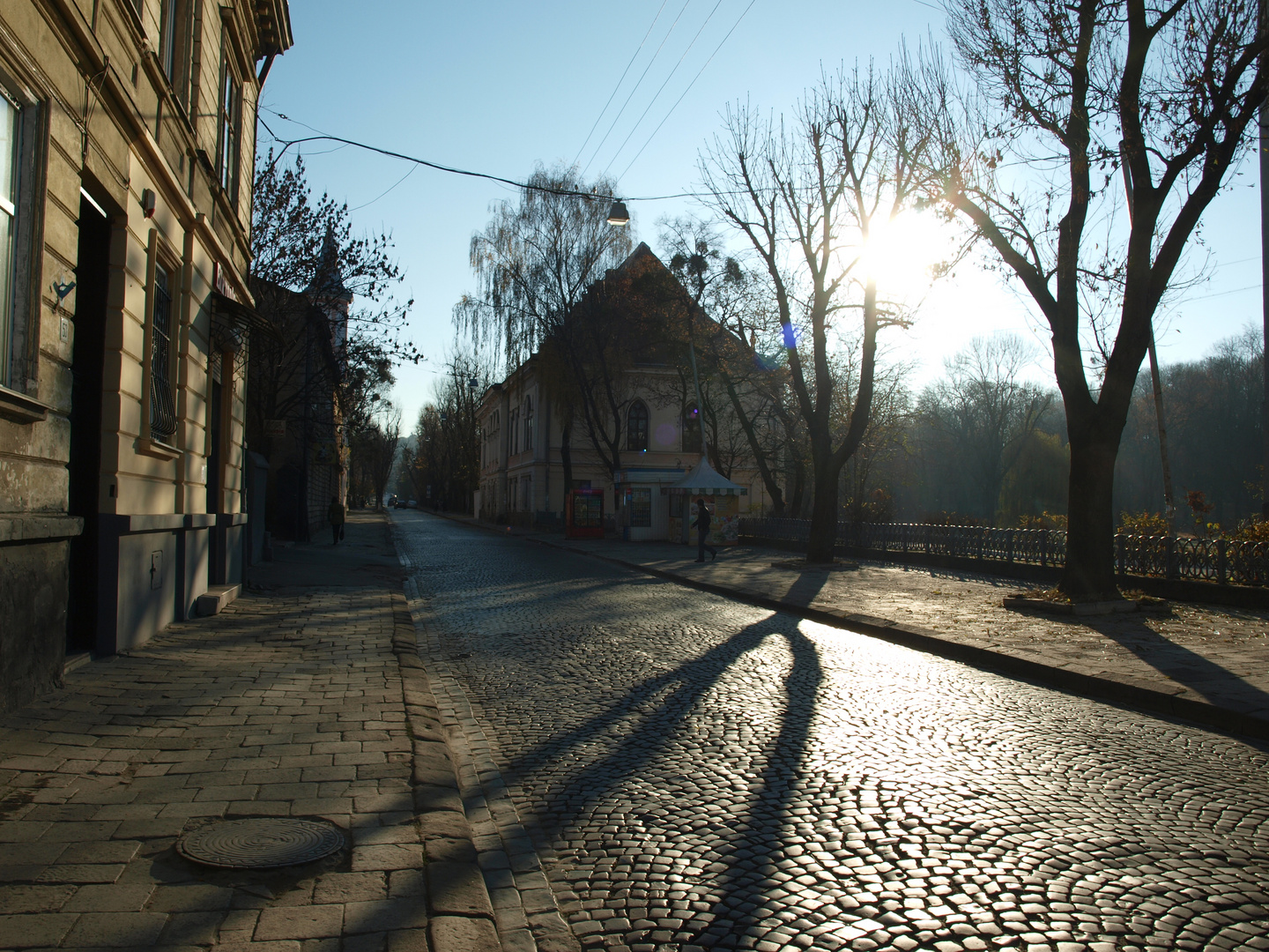 Morning in old town. Lviv.