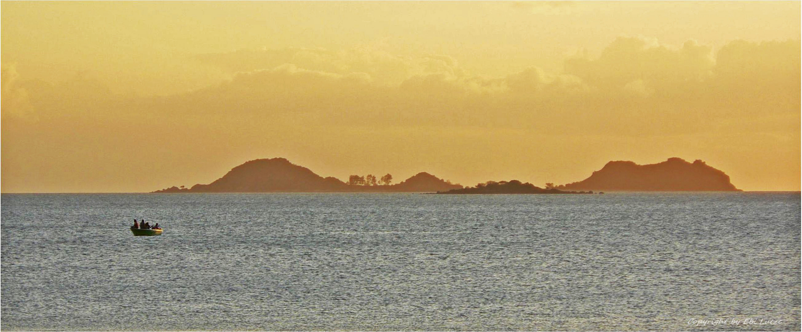 * morning light over crab island *