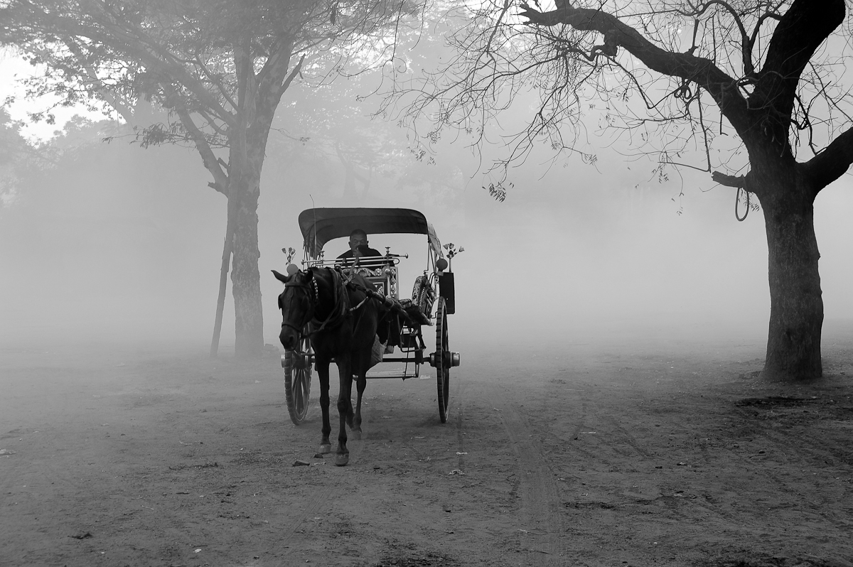 morning mist in Bagan